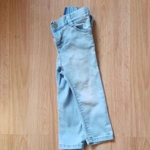 Girls white washed jeans